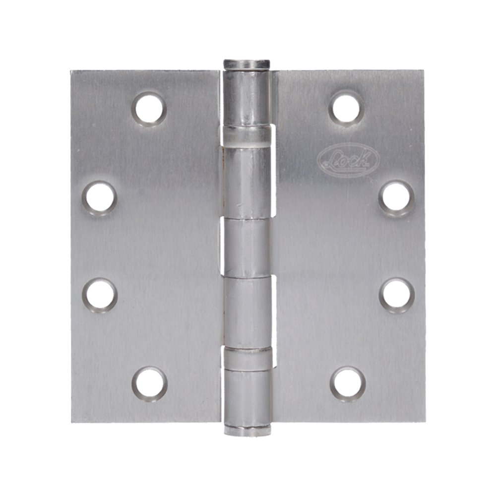 3 Pza Bisagra cuadrada arquitectónica con balero de acero níquel satinado 4.5" x 4.5" Lock