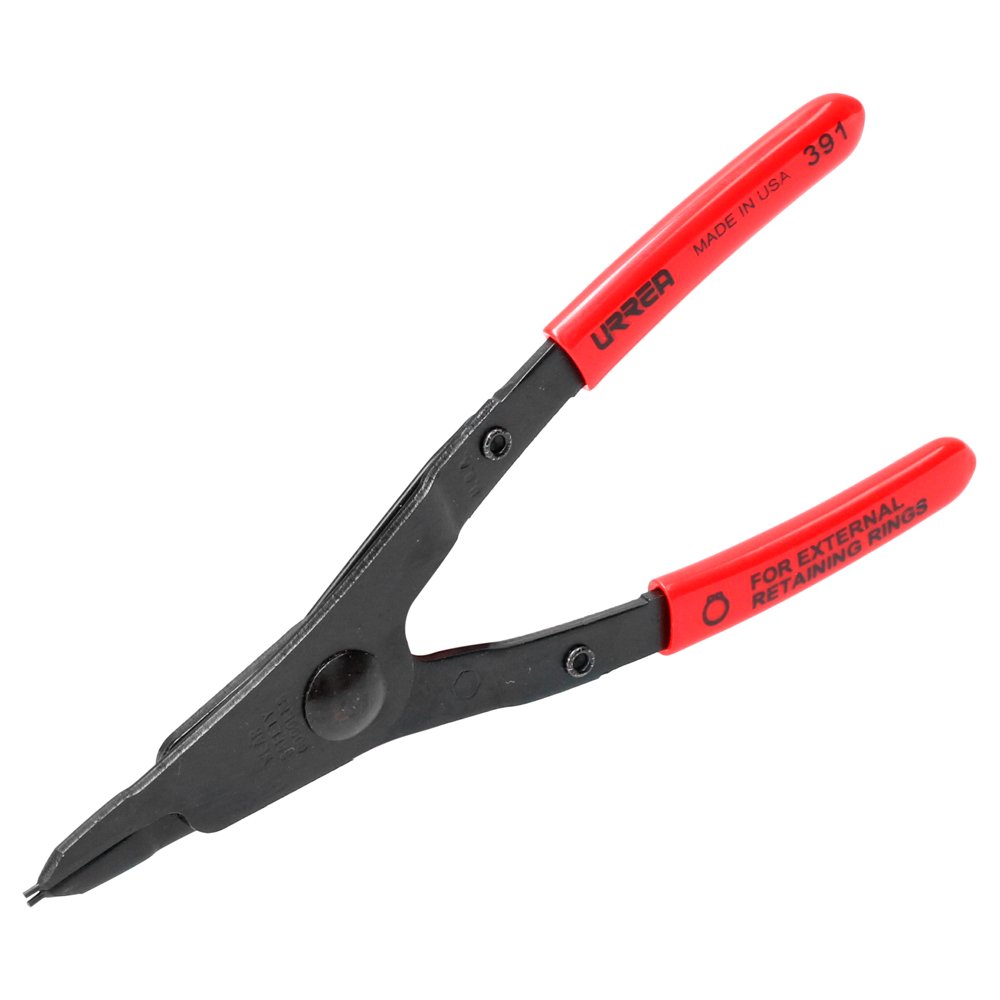 3 Pza Pinza para anillos de retención con mango rubber grip fijas tipo externo ángulo de 0° Urrea