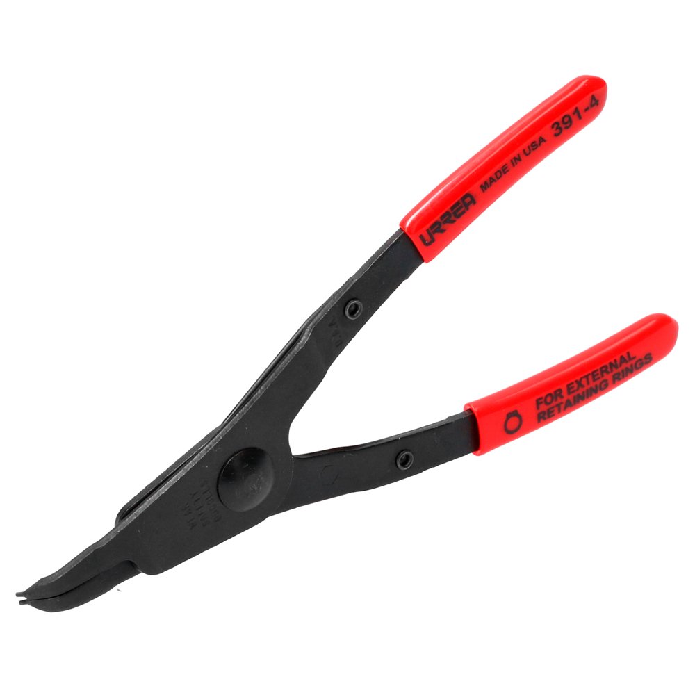 3 Pza Pinza para anillos de retención con mango rubber grip fijas tipo externo ángulo de 45° Urrea