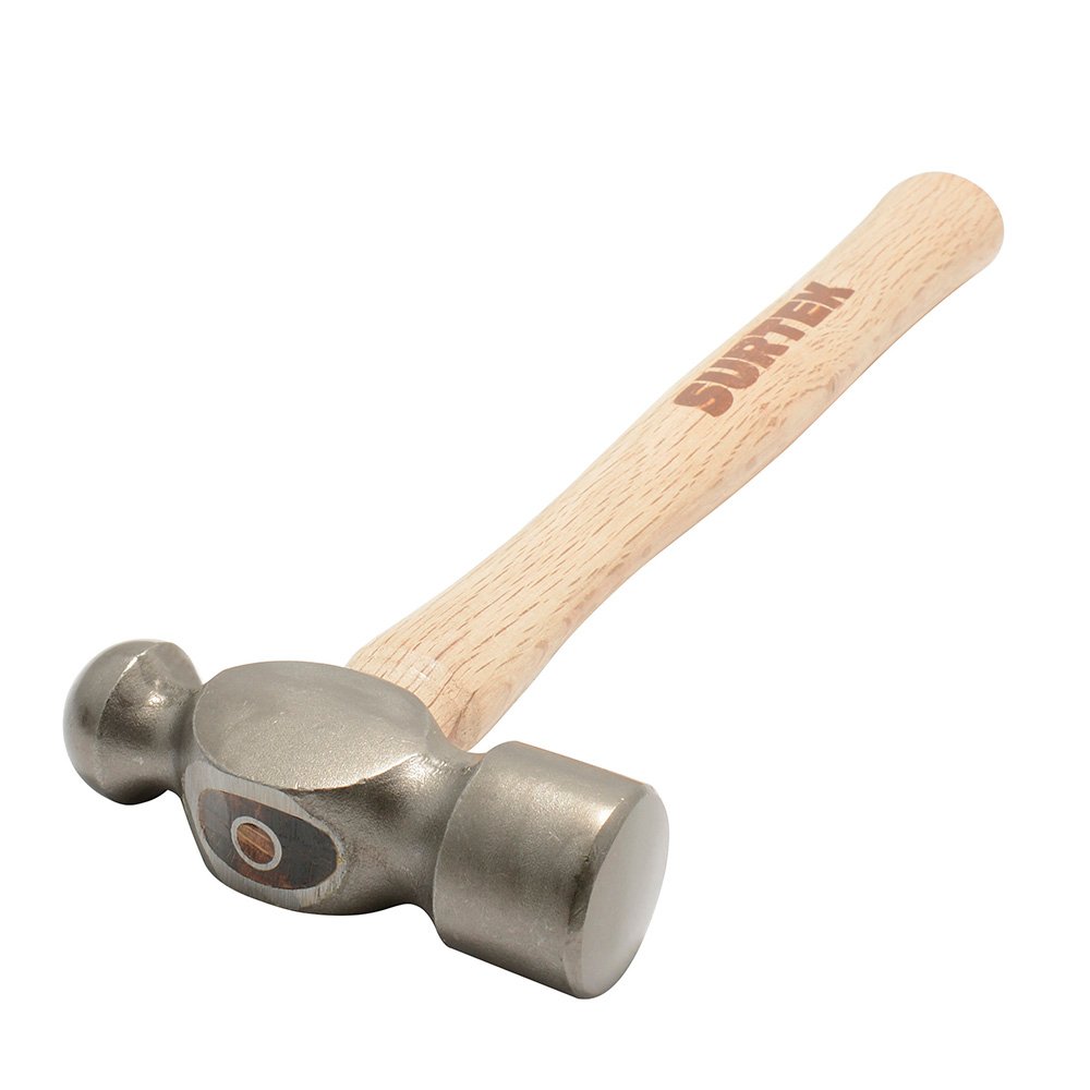 Martillo de bola pulido con mango de madera de encino de 18", 40 oz Surtek