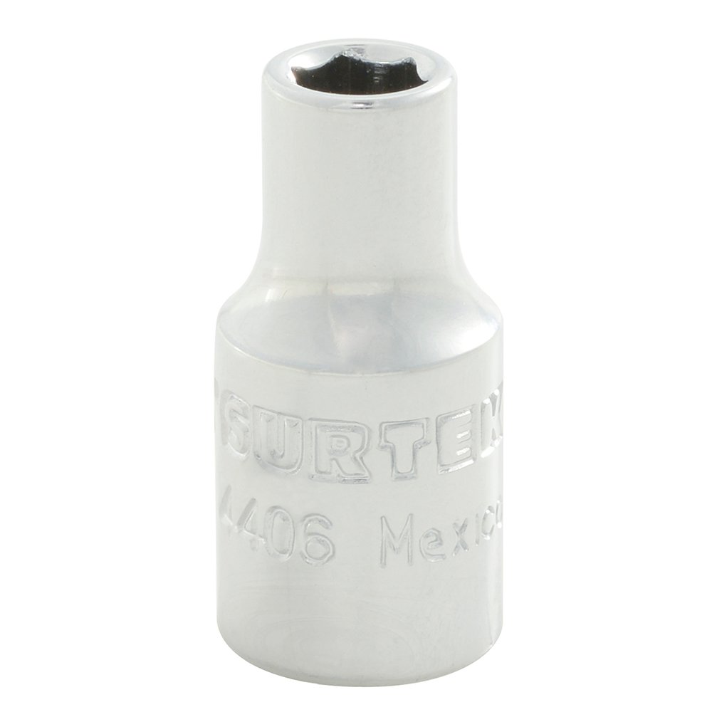 6 Pza Dado cuadro de 1/4", 6 puntas, en pulgadas, 3/16" Surtek