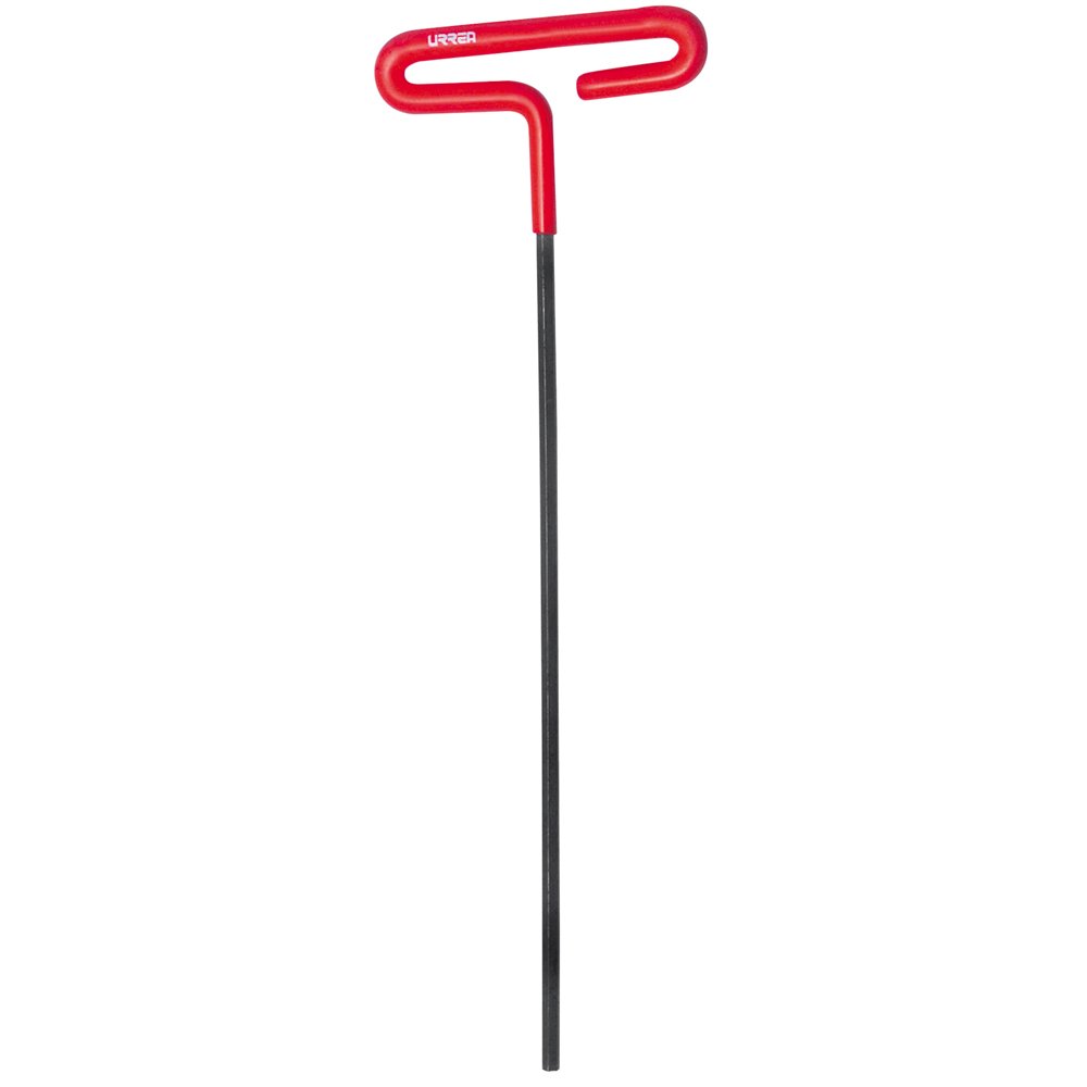 6 Pza Llave hexagonal larga tipo "T" mango de vinil, en pulgadas, 5/16" Urrea
