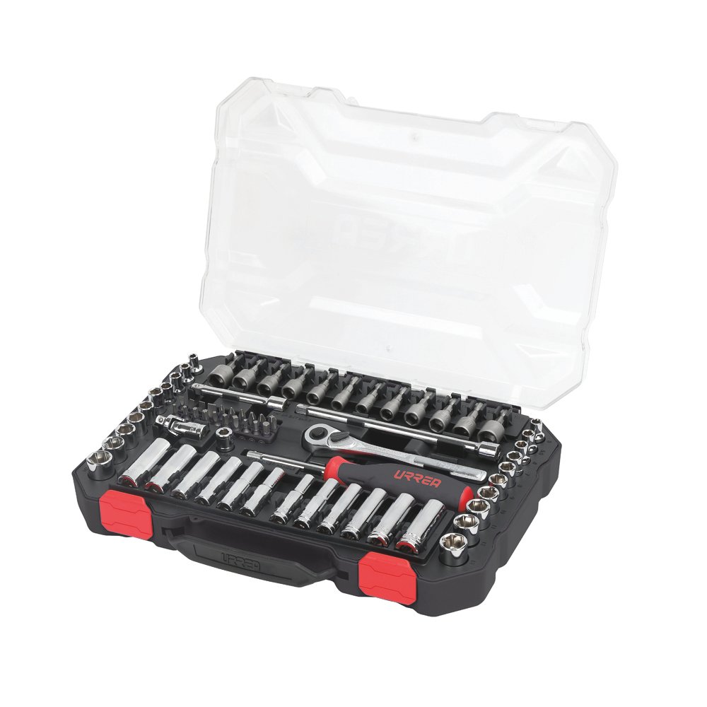 Juego de dados y accesorios cuadro de 1/4" combinado, 70 piezas Urrea