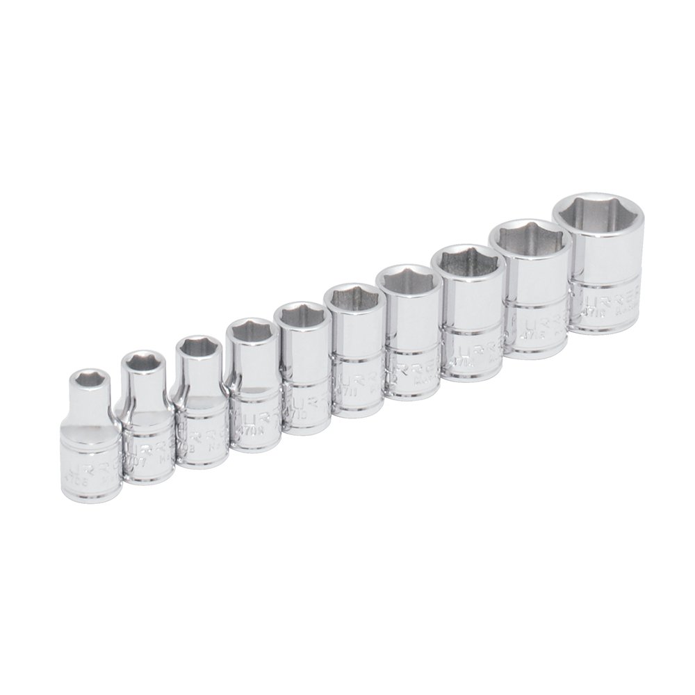 Juego de dados cuadro de 1/4" en pulgadas, 10 piezas Urrea