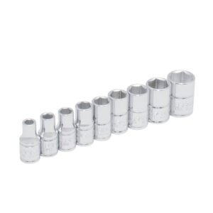Juego de dados cuadro de 1/4" en pulgadas, 9 piezas Urrea