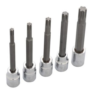 Juego de dados con punta ribe cuadro de 3/8", 5 piezas Urrea