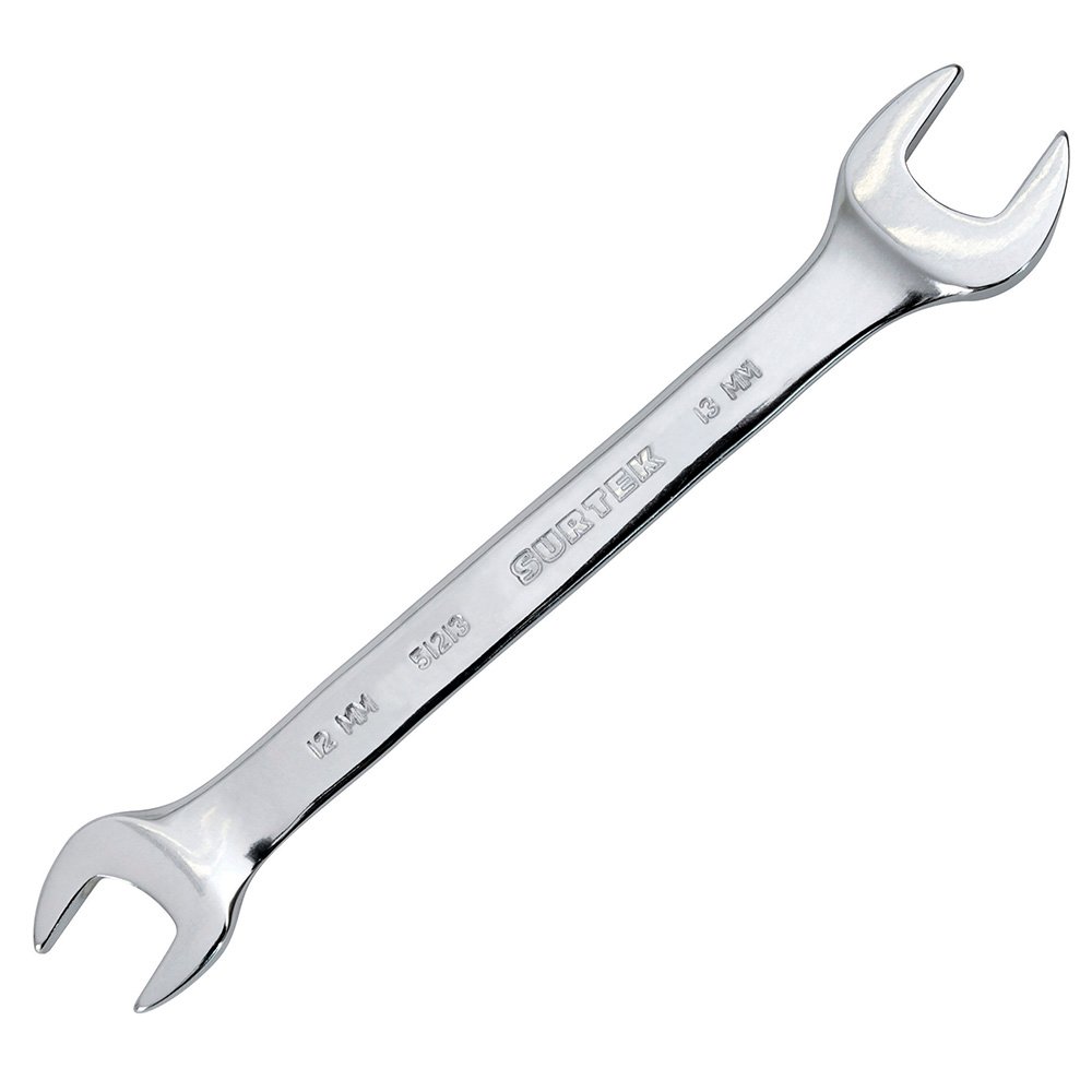 6 Pza Llave española pulido espejo métrica, 12 x 13mm Surtek