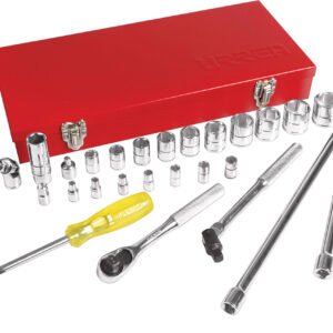 Juego de dados y accesorios cuadro de 1/4" y 3/8" en pulgadas, 27 piezas Urrea