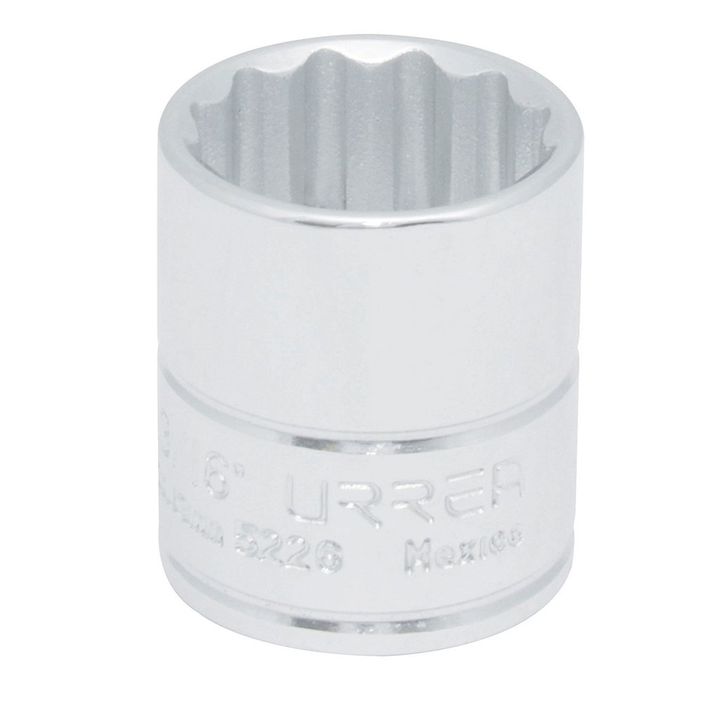6 Pza Dado cuadro de 3/8", 12 puntas, en pulgadas, 13/16" Urrea