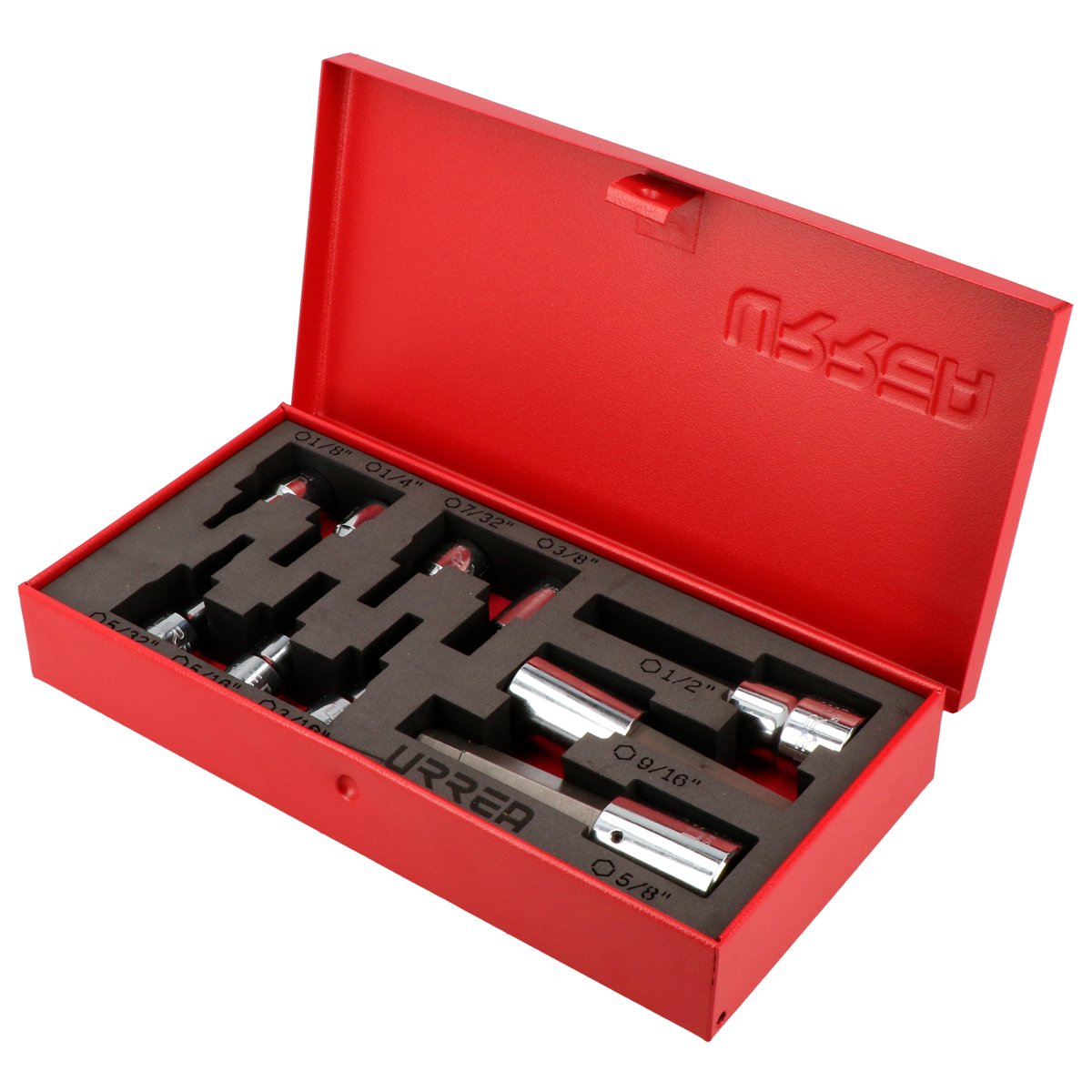 Juego de dados con punta hexagonal en pulgadas cuadro de 3/8" y 1/2", 11 piezas Urrea