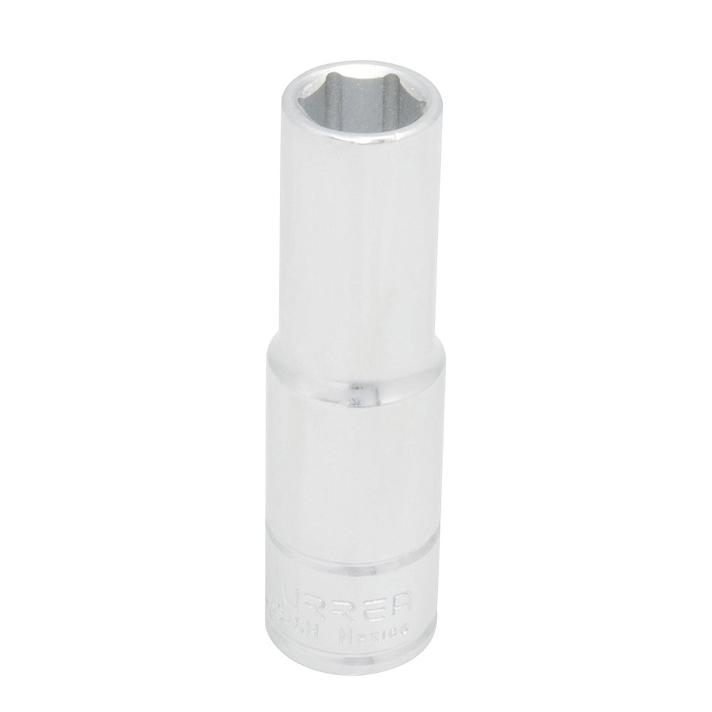 6 Pza Dado largo cuadro de 1/2", 6 puntas, en pulgadas, 3/8" Urrea