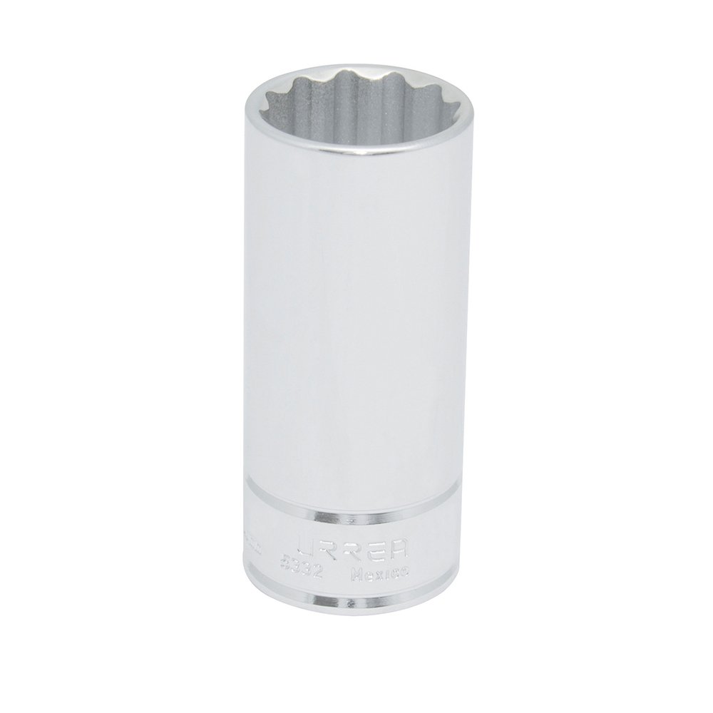 6 Pza Dado largo cuadro de 1/2", 12 puntas, en pulgadas, 1" Urrea