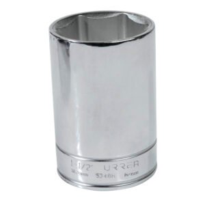 Dado largo cuadro de 1/2", 6 puntas, en pulgadas, 1-1/2" Urrea