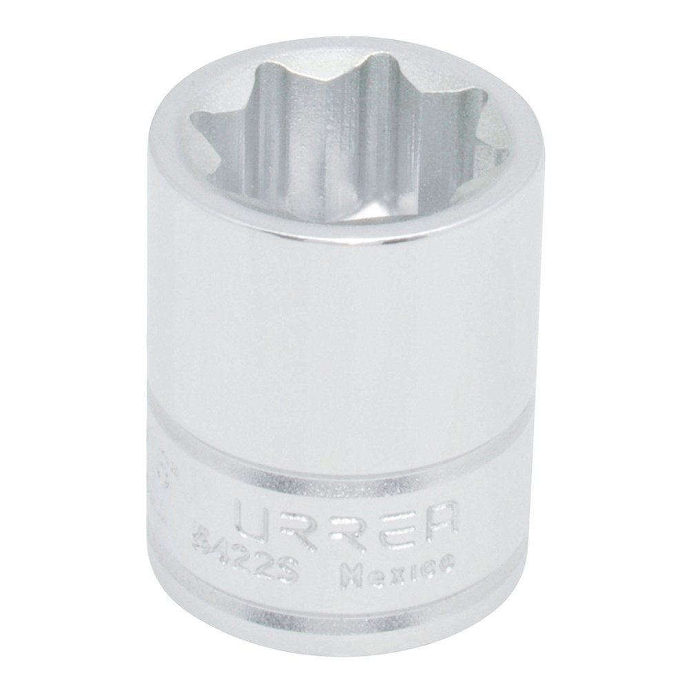 6 Pza Dado cuadro de 1/2", 8 puntas, en pulgadas, 11/16" Urrea