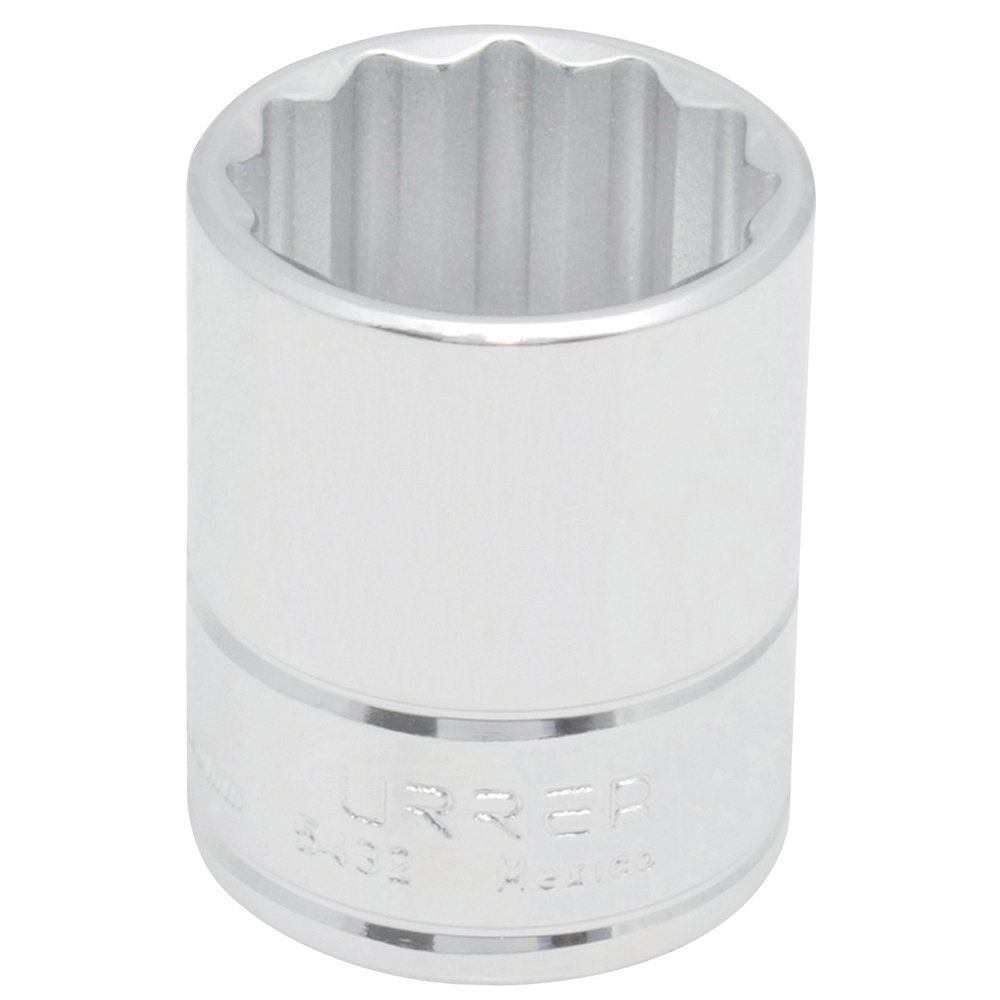 6 Pza Dado cuadro de 1/2", 12 puntas, en pulgadas, 13/16" Urrea