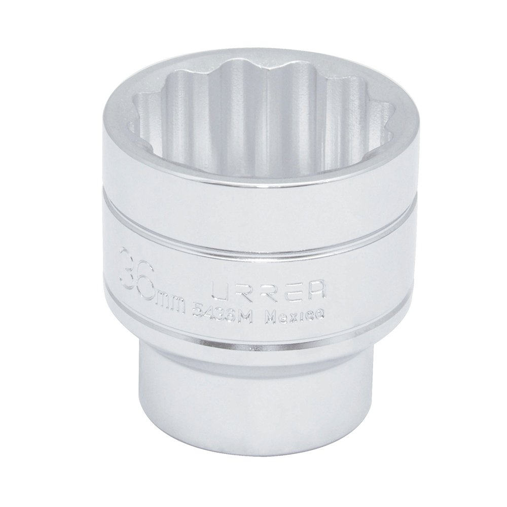 Dado cuadro de 1/2", 12 puntas, métrico, 36 mm Urrea