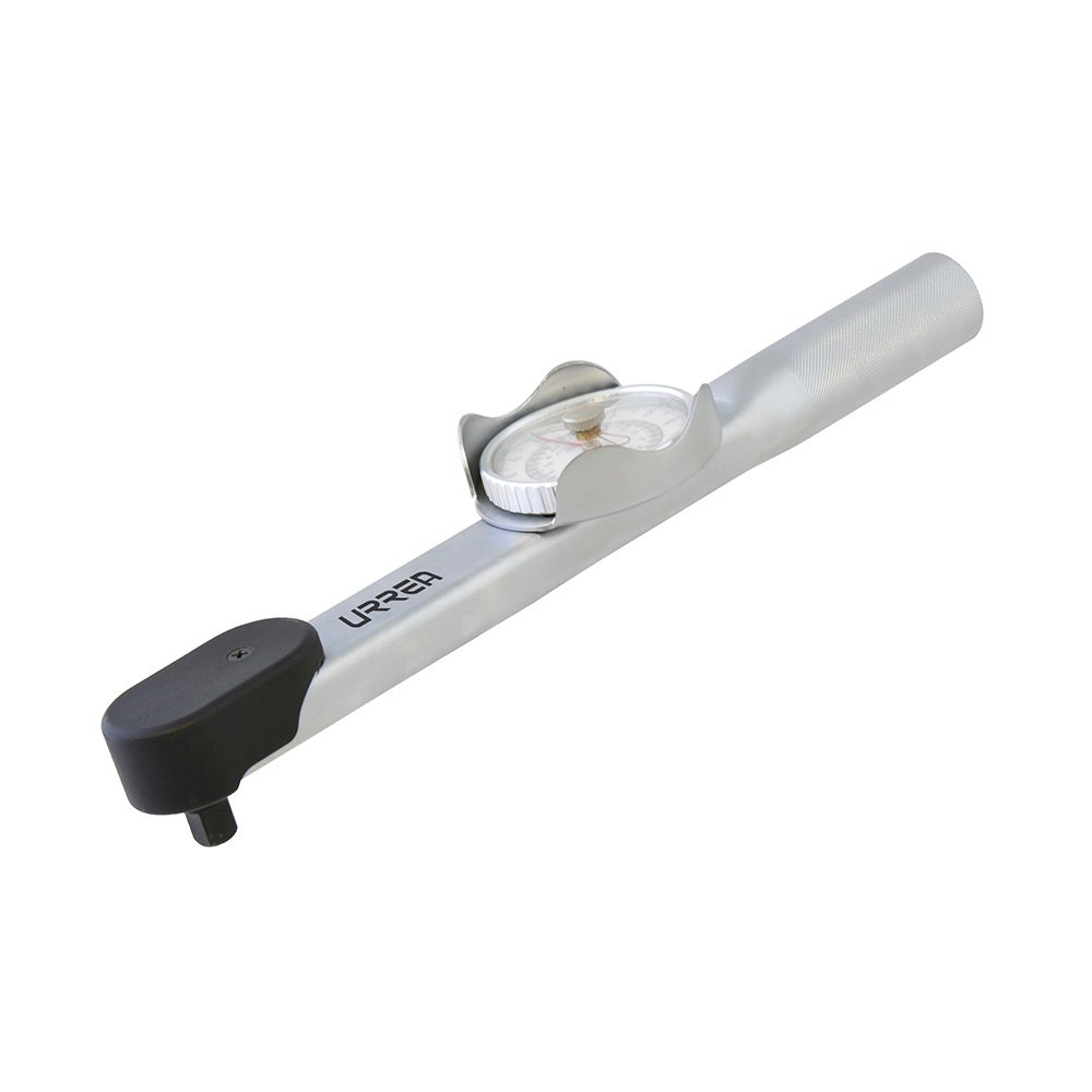 Torquímetro de carátula con cuerpo de aluminio cuadro de 3/4", 120-600 ft-lb Urrea