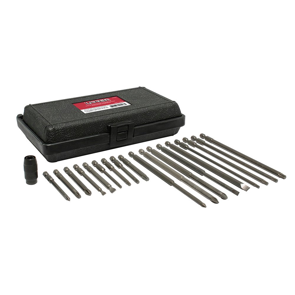 Juego de puntas de poder y adaptador rápido cuadro de 1/4" Quick release, 19 pz en caja pl Urrea