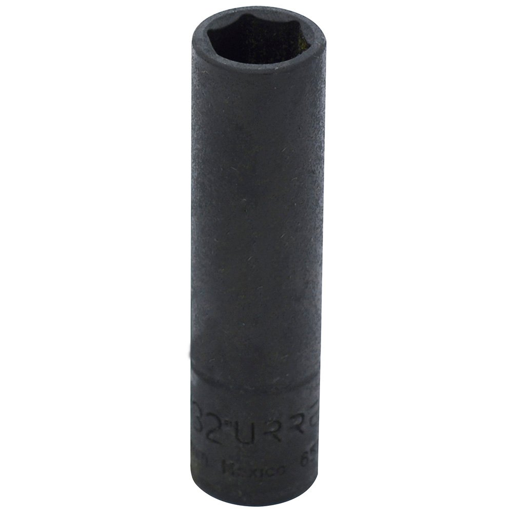 6 Pza Dado de impacto largo cuadro de 1/4", 6 puntas, en pulgadas, 11/32" Urrea