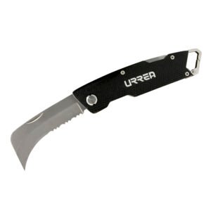Cuchillo de acero inoxidable con mango acero de 8", para linóleo Urrea