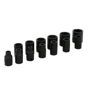 Juego de dados de impacto cuadro de 1/4", 6 puntas, métricos, 13 piezas Urrea