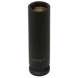 Dado de impacto largo con imán cuadro de 3/8", 6 puntas, métrico, 13 mm Urrea