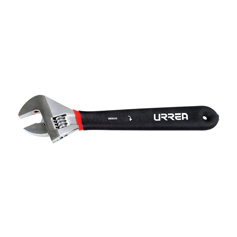 Llave ajustable cromada con mango Rubber grip 10" Urrea
