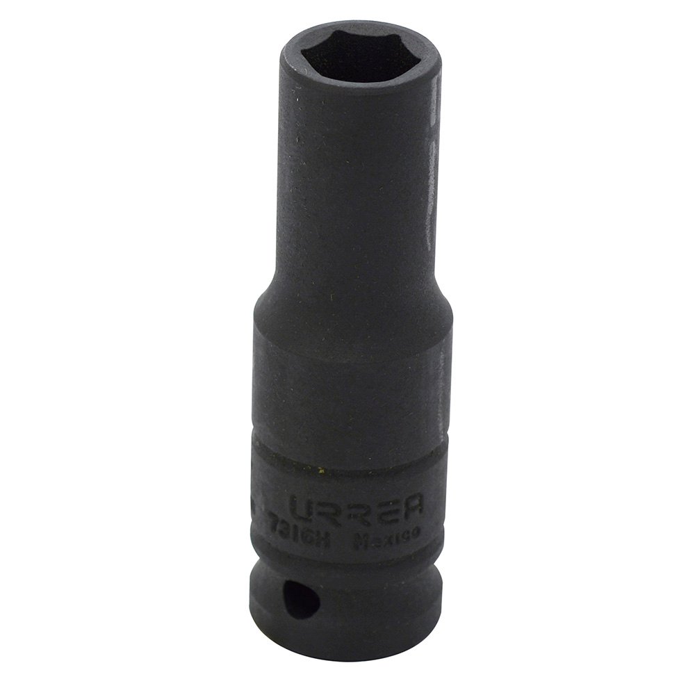 6 Pza Dado de impacto largo cuadro de 1/2", 6 puntas, en pulgadas, 1/2" Urrea