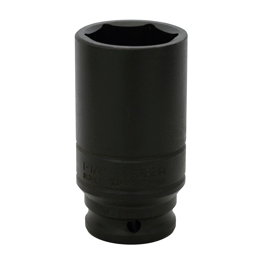 Dado de impacto largo cuadro de 1/2", 6 puntas, en pulgadas, 1-1/4" Urrea