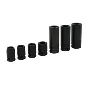 Juego de dados de impacto combinados cuadro de 1/2", 6 puntas, en pulgadas, 7 piezas Urrea