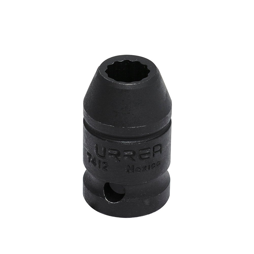 Dado de impacto cuadro de 1/2", 12 puntas, en pulgadas, 3/8" Urrea