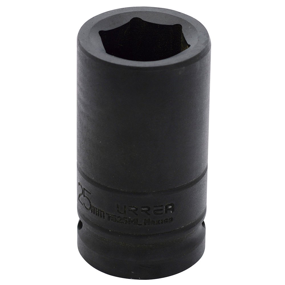 Dado de impacto largo cuadro de 3/4", 6 puntas, métrico, 25 mm Urrea