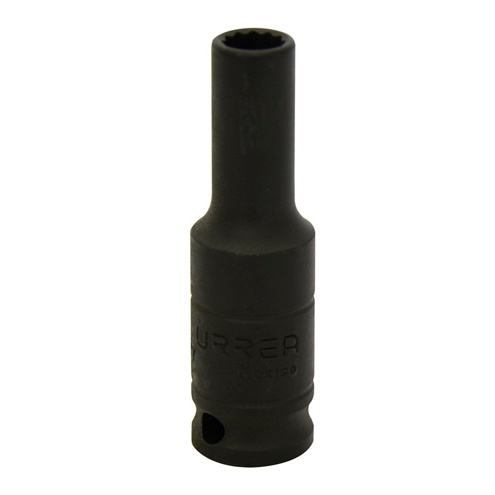 6 Pza Dado de impacto largo cuadro de 3/8", 12 puntas, en pulgadas, 3/8" Urrea