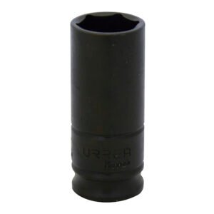 6 Pza Dado de impacto largo cuadro de 3/8", 6 puntas, en pulgadas, 1/2" Urrea