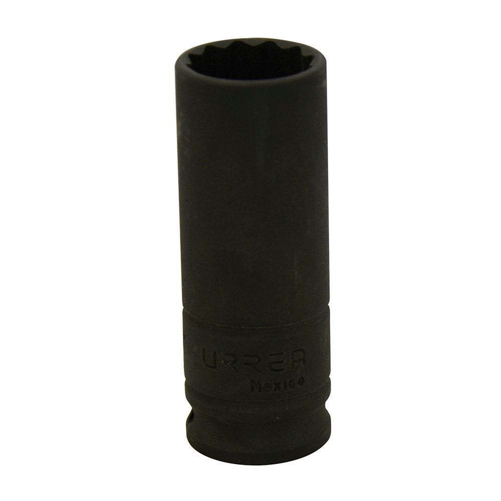 6 Pza Dado de impacto largo cuadro de 3/8", 12 puntas, en pulgadas, 3/4" Urrea