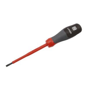 Destornillador con mango trimaterial 1000 V, punta plana 1/4" x 6" Urrea