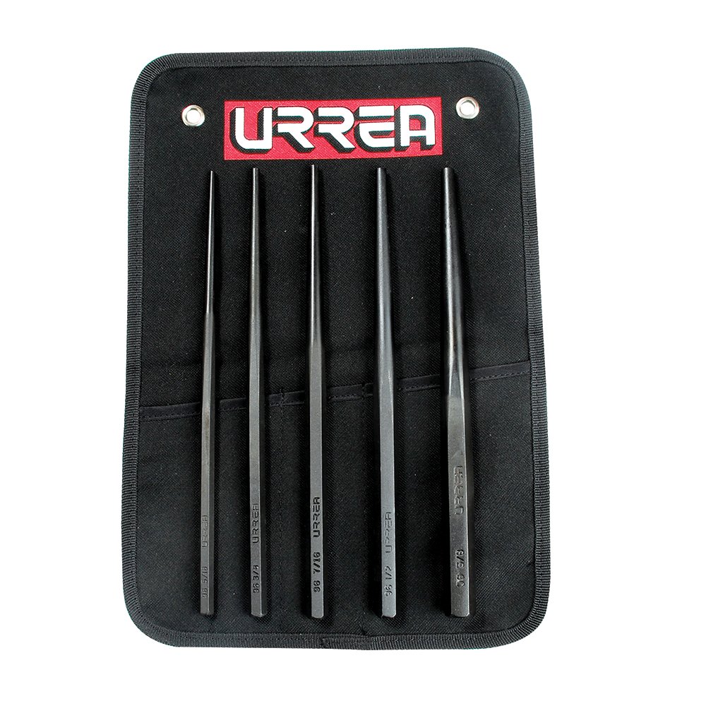 Juego de punzones guía botador largos, 5 piezas Urrea