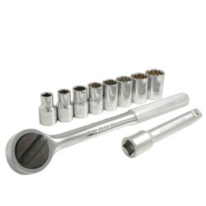 Juego de dados y accesorios cuadro de 1/2" en pulgadas, 10 piezas Surtek
