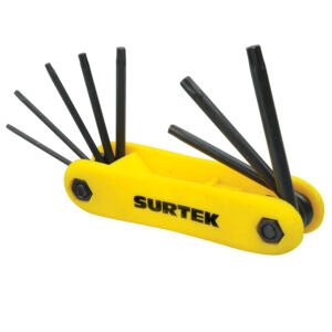 Juego de llaves hexagonales torx tipo navaja, 8 piezas en rack Surtek