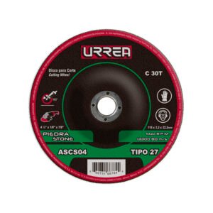 Disco abrasivo tipo 27 para piedra 4-1/2" x 1/8" Urrea
