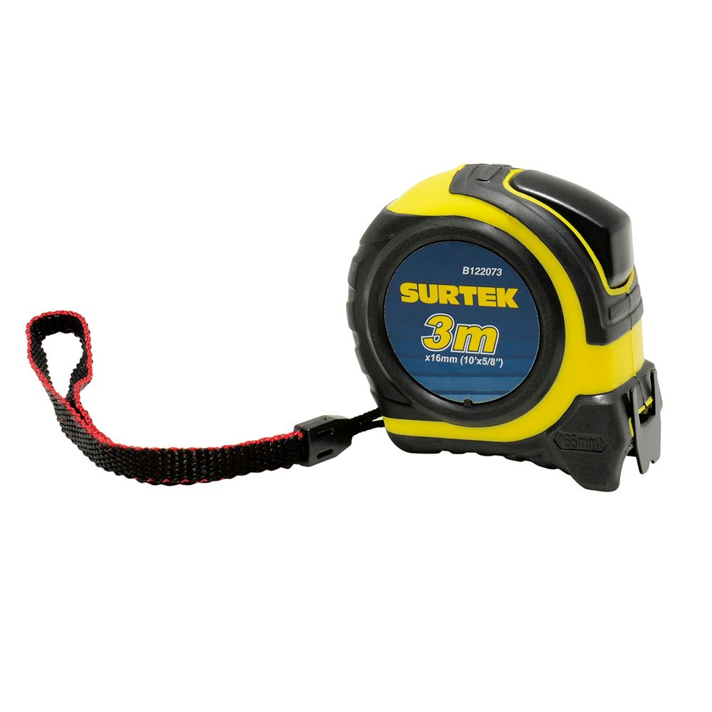 6 Pza Flexómetro con carcasa rubber grip 3 m x 5/8" Surtek