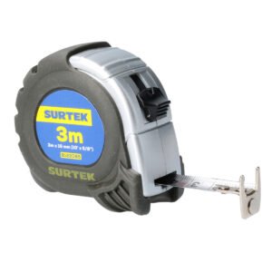 6 Pza Flexómetro con carcasa anti-impacto silver 3 m x 5/8" Surtek
