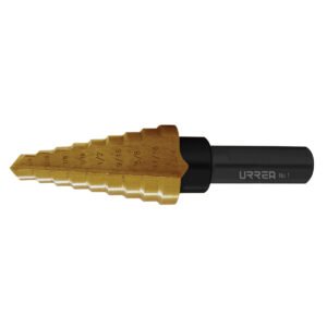 Broca escalonada de acero con doble estría #3, 3/16" a 7/8" zanco 3 planos Urrea