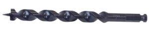 Broca para madera de acero al carbono tipo gusano 1-1/8" zanco de 1/2" Urrea