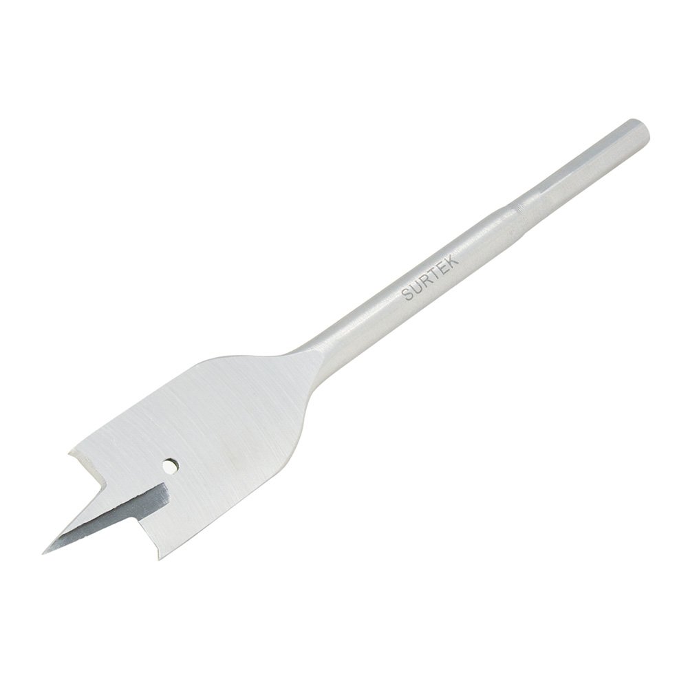 3 Pza Broca para madera de acero al carbono tipo manita 1/2" zanco de 1/4" Surtek