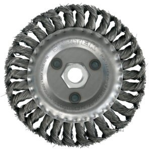 Carda circular trenzada alambre delgado 12" x 0.30 mm multi eje con adaptadores Surtek