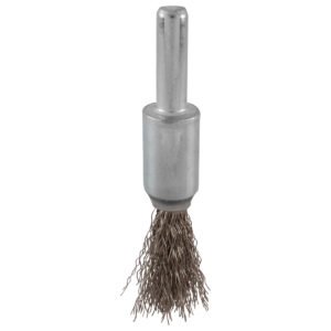 Carda copa ondulada alambre delgado de acero inoxidable 1/2" x 0.30 mm con zanco 1/4" Urrea