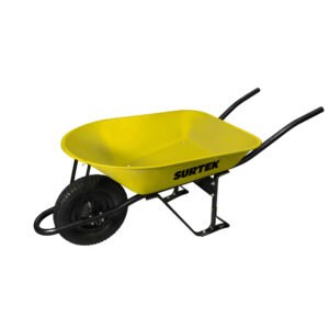 Carretilla reforzada con bastidor metálico 4.5 Ft3 llanta sólida de caucho Surtek