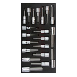 Juego de dados cuadro de 1/2" varias puntas 20 piezas, CH110-C Urrea