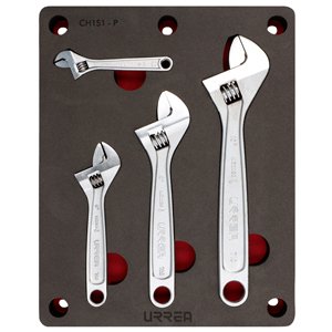 Juego de llaves ajustables 4 piezas, CH151P-C Urrea